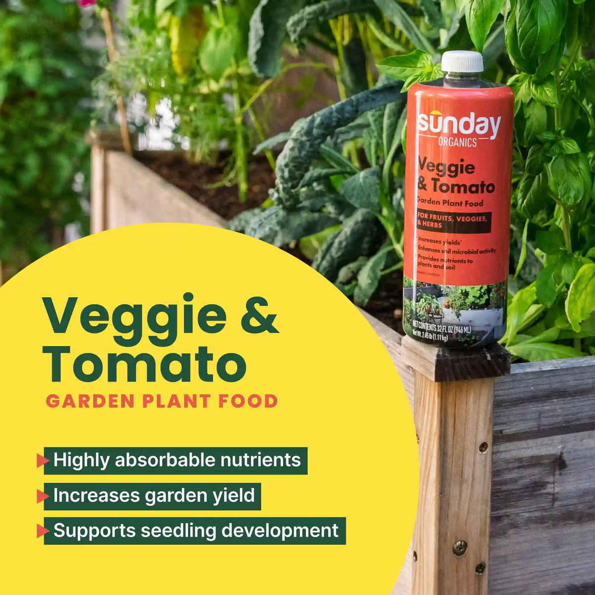 Sunday Organics Veggie & Tomato Garden Plant Food