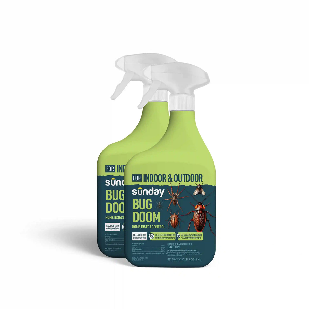 Bug Doom Indoor Insect Control Spray, 32 oz (2-pack)