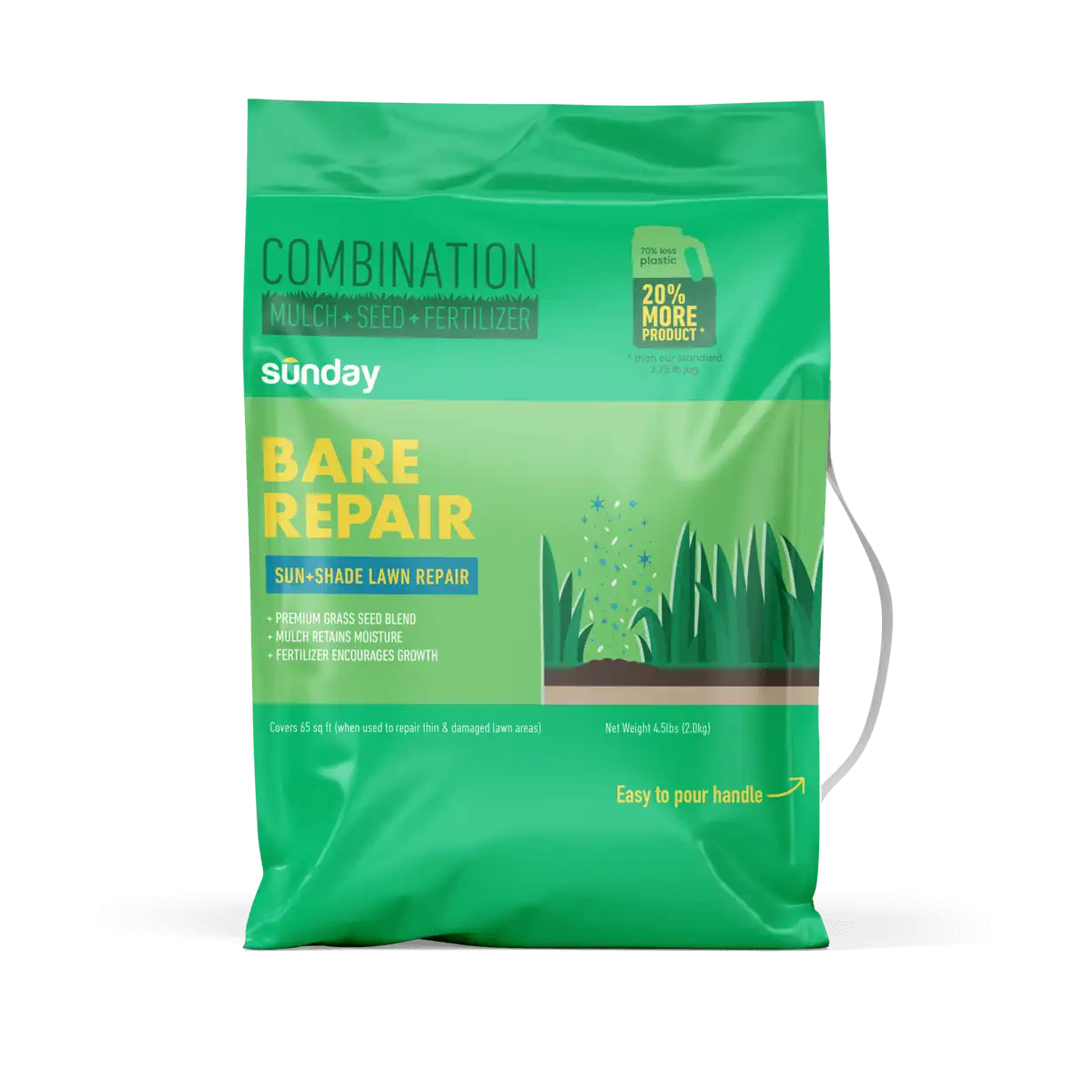 Bare Repair Sun + Shade Lawn Treatment + Grass Seed