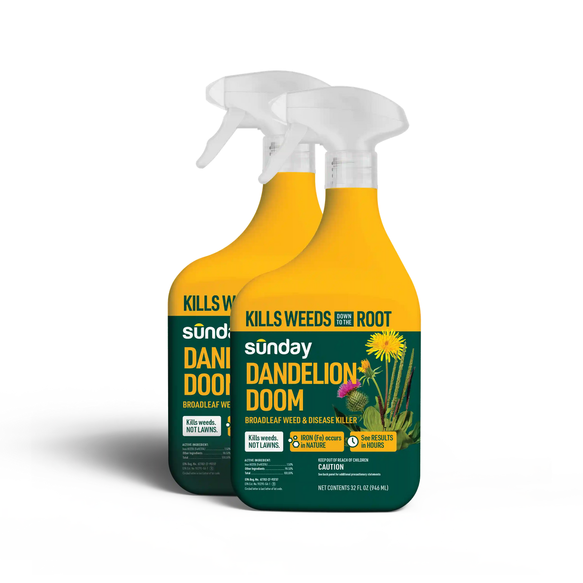 Dandelion Doom Ready-to-Use Weed Killer Spray (2-Pack)